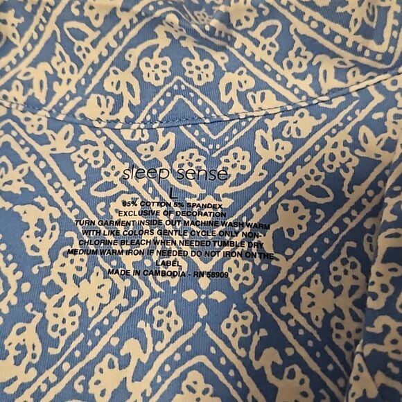 Sleep Sense two tops print white and blue - Picture 8 of 10